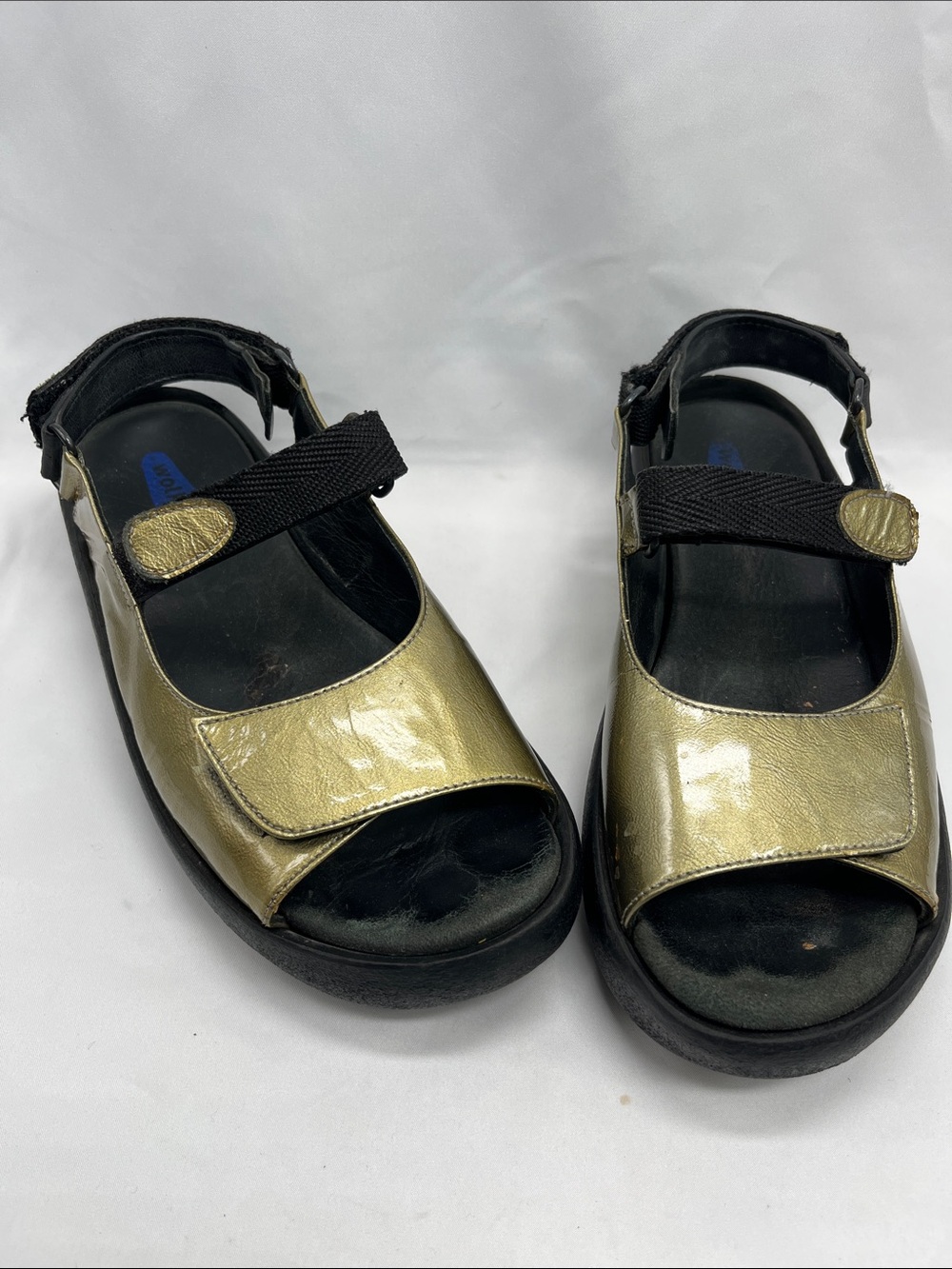 Wolky Jewel Metallic Bronze Leather Comfort Sandals